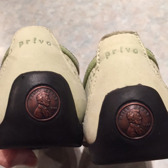 Privo light green leather flats - Picture 5 of 8